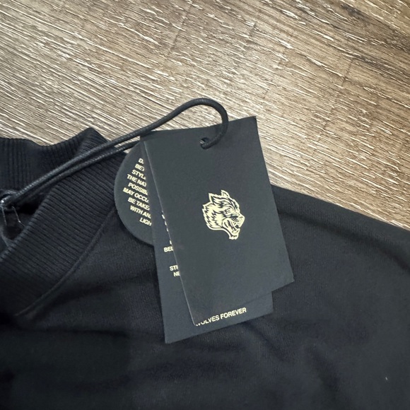 Darc Sport Black Tee with Skeleton and Wolf Graphic, overside - Picture 5 of 8